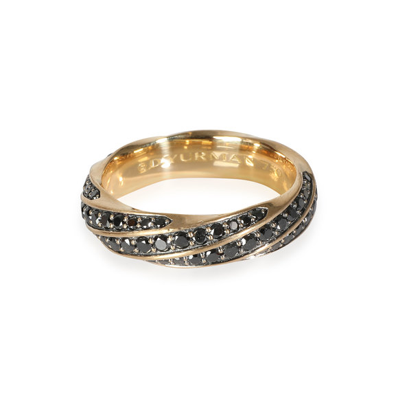 David Yurman Other - David Yurman Cable Edge Band Ring with Black Diamonds, 1.62 ctw